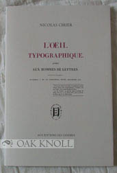 Image du vendeur pour OEIL TYPOGRAPHIQUE.|L' mis en vente par Oak Knoll Books, ABAA, ILAB