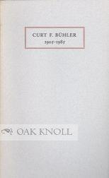 Seller image for TRIBUTE TO CURT F. BHLER.|A for sale by Oak Knoll Books, ABAA, ILAB