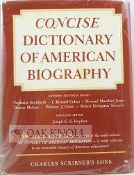 Seller image for CONCISE DICTIONARY OF AMERICAN BIOGRAPHY for sale by Oak Knoll Books, ABAA, ILAB