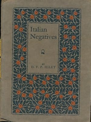 Image du vendeur pour Italian Negatives mis en vente par Barter Books Ltd