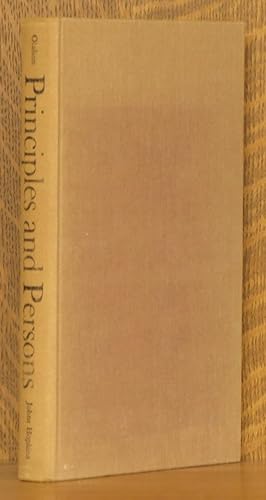 Image du vendeur pour PRINCIPLES AND PERSONS, AN ETHICAL INTERPRETATION OF EXISTENTIALISM mis en vente par Andre Strong Bookseller