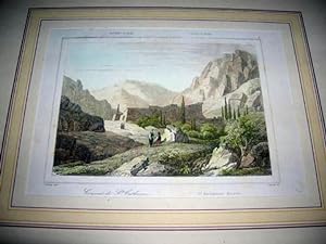 Gravure couleurs. Mont-Sinaï - Couvent de Ste. Catherine.