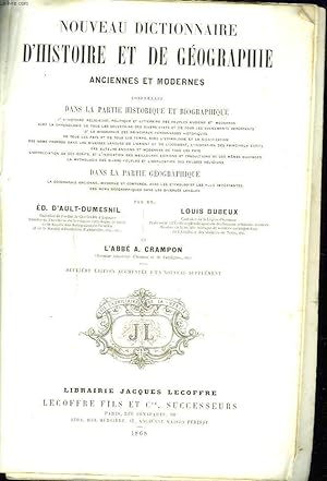 Seller image for NOUVEAU DICTIONNAIRE D'HISTOIRE ET DE GEOGRAPHIE ANCIENNES ET MODERNES (SUPPLEMENT) for sale by Le-Livre