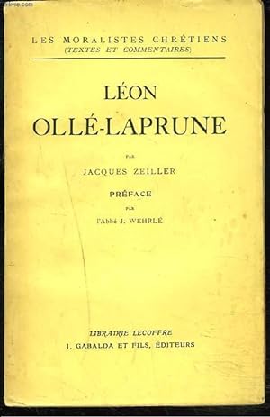 Bild des Verkufers fr LEON OLLE-LAPRUNE zum Verkauf von Le-Livre
