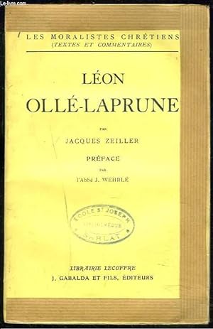 Bild des Verkufers fr LEON OLLE-LAPRUNE zum Verkauf von Le-Livre