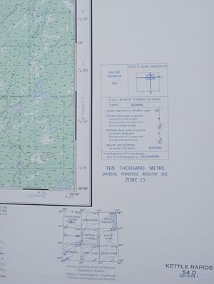 Kettle Rapids, Manitoba. Canada 1:250000 Map Sheet 54 D