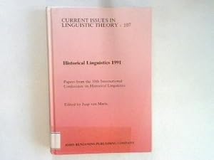 Immagine del venditore per Historical Linguistics 1991: Papers from the 10th International Conference on Historical Linguistics, Amsterdam, 12 16 August 1991 Amsterdam Studies in the Theory and History of linguistic Science; Series IV: Current Issues in Linguistic Theory; Vol. 107 venduto da books4less (Versandantiquariat Petra Gros GmbH & Co. KG)