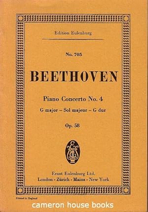 Miniature score. Concerto No.4 in G major for Pianoforte and Orchestra. Op. 58