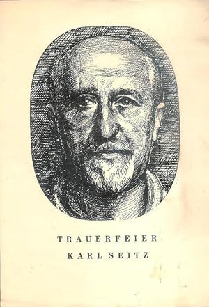 Seller image for Programm der Trauerfeier anlsslich des Todes von Karl Seitz. for sale by erlesenes  Antiquariat & Buchhandlung