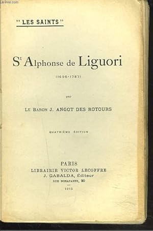 Seller image for St ALPHONSE DE LIGUORI (1696-1787). for sale by Le-Livre