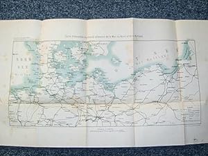 Guerre de 1870. Carte d'ensemble du littoral allemande de la Mer du Nord à la Baltique.