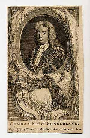 Bild des Verkufers fr Engraved portrait of Charles, Earl Of Sunderland zum Verkauf von Between the Covers-Rare Books, Inc. ABAA