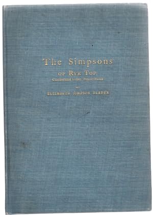 Seller image for The Simpsons of Rye Top, Cumberland Valley, Pennsylvania for sale by McCormick Books