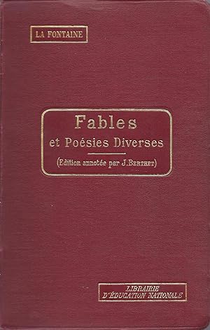 Immagine del venditore per Fables et Posies diverses - Edition annote par Jules Berthet venduto da Pare Yannick