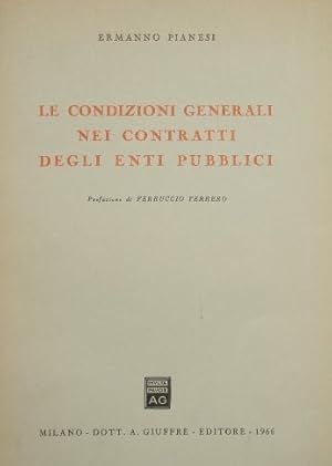 Le condizioni generali nei contratti degli enti pubblici