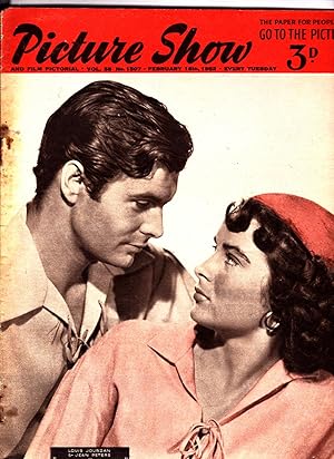 Bild des Verkufers fr Picture Show and Film Pictorial. Magazine. February 16th 1952. No. 1507 Front Cover: Louis Jourdan & Jean Peters zum Verkauf von SAVERY BOOKS