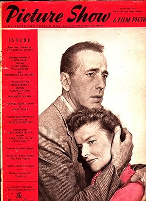 Bild des Verkufers fr Picture Show and Film Pictorial Magazine. March 8th, 1952. No. 1510. Front Cover: Humphrey Bogart & Katherine Hepburn zum Verkauf von SAVERY BOOKS