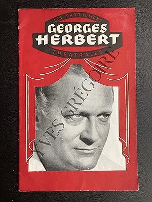 LE FIL ROUGE-PROGRAMME THEATRE GEORGES HERBERT-1965