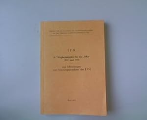 Bild des Verkufers fr 5. Ttigkeitsbericht fr die Jahre 1969 und 1970 und Mitteilungen aus Forschungsprojekten des IPN. zum Verkauf von Antiquariat Bookfarm