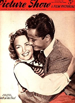 Bild des Verkufers fr Picture Show and Film Pictorial Magazine. March 22nd 1952. No. 1512. Front Cover: John Derek and Donna Reed zum Verkauf von SAVERY BOOKS