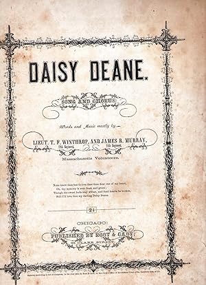 Imagen del vendedor de DAISY DEANE (Civil War Sheet Music) a la venta por Jim Hodgson Books