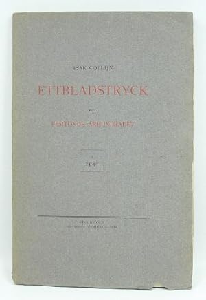 Imagen del vendedor de Ettbladstryck frn femtonde rhundradet. Bidrag till det ldre boktryckets historia. 1. Text. a la venta por Hatt Rare Books ILAB & CINOA