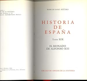 Imagen del vendedor de HISTORIA DE ESPAA - EL REINADO DE ALFONSO XIII - a la venta por Libreria 7 Soles