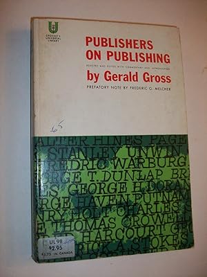 Seller image for Publishers on Publishing for sale by Lowest Priced Quality Rare Books