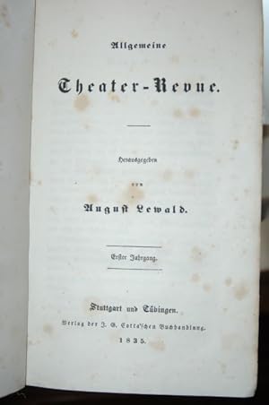Seller image for Allgemeine Theater-Revue. Erster Jahrgang. for sale by Antiquariat  Braun