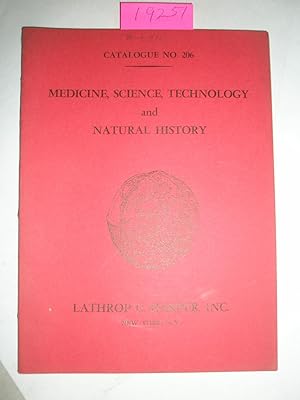 Image du vendeur pour Medicine, Science, Technology And Natural History Catalogue no. 206 mis en vente par RogerCoyBooks