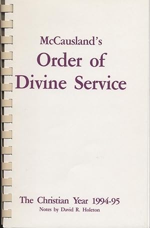 McCausland's Order of Divine Service, The Christian Year 1994-95