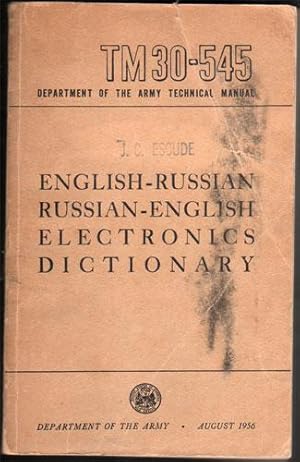 TM 30-545 / English-Russian, Russian-English Electronics Dictionary