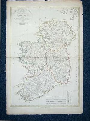 Carte du Royaume d'Irlande, dressée par Hérisson, Elève du Cit. Bonne, ancien Ingénieur hydrograp...