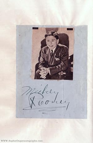 Signed Magazine Portrait Photograph, (Mickey, 1920-2014, American Actor, Vaudevillian, Comedian, ...