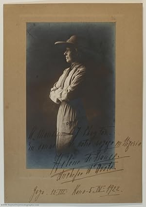 Bild des Verkufers fr Fine Signed, Inscribed and Dated Portrait Photograph, (Hlne d'Orlans, 1871-1951, daughter of Philippe (VII), Comte de Paris, wife, 1895, of Emanuele Filiberto, 1869-1931, 2nd Duke of Aosta) zum Verkauf von Sophie Dupre  ABA ILAB PADA