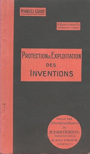 Image du vendeur pour Protection et Exploitation des Inventions mis en vente par Pare Yannick