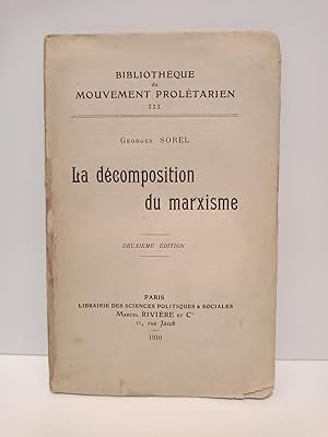 Seller image for La dcomposition du marxisme for sale by Librera Miguel Miranda