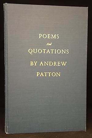 Seller image for Poems and Quotations for sale by Burton Lysecki Books, ABAC/ILAB