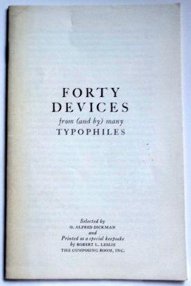 Forty Devices from (and by) ManyTypophiles.