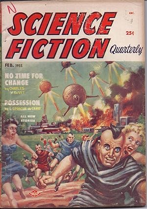 Imagen del vendedor de SCIENCE FICTION QUARTERLY: February, Feb. 1955 a la venta por Books from the Crypt