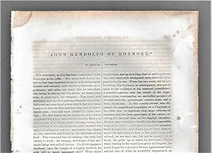 Immagine del venditore per The Life Of John Randolph Of Roanoke, Book Review venduto da Legacy Books II