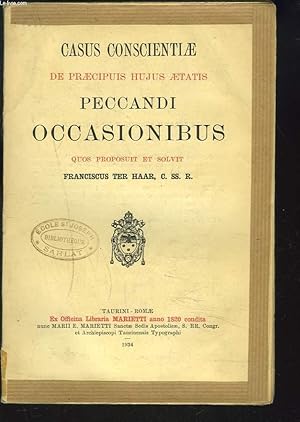 Image du vendeur pour CASUS CONSCIENTIAE DE PRAECIPUIS HUGUS AETATIS PECCANDI OCCASIONIBUS mis en vente par Le-Livre