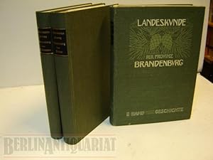 Bild des Verkufers fr Landeskunde der Provinz Brandenburg. Nur noch 4. von 4 Bden. EINZELPREISE, unterschiedlich !!!!!!!!!!!!!!!!!!!!!! zum Verkauf von BerlinAntiquariat, Karl-Heinz Than