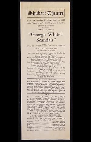 George White's Scandals: Ninth Edition (1928 show) [Shubert Theatre playbill 1929]