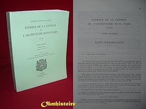 Terrier de la censive de l'archevêché dans Paris (1772 ) -------- TOME 2 , 1ère partie - NOTICES ...