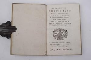 Sacratissimi Cordis Jesu laurea theologica animadversionibus in antirrheticon, et epistolas anony...