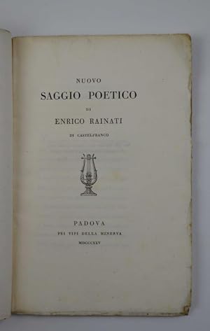 Nuovo saggio poetico di Enrico Rainati di Castefranco.