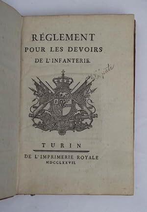 Seller image for Rglement pour les devoirs de l'infanterie. for sale by Studio Bibliografico Benacense
