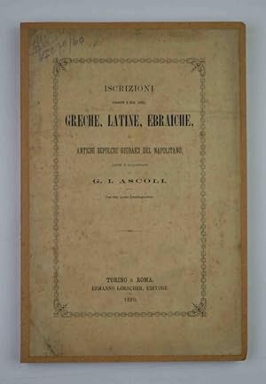 Iscrizioni greche, latine, ebraiche di antichi sepolcri giudaici del napolitano, edite e illustrate.