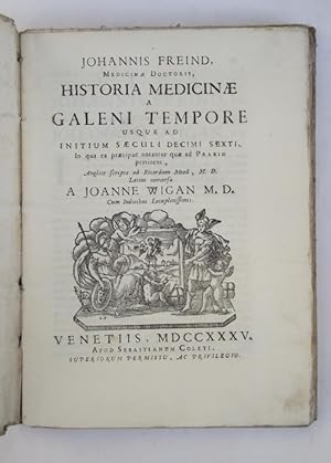 Bild des Verkufers fr Historia medicinae a Galeni tempore usque ad initium saeculi decimi sexti. zum Verkauf von Studio Bibliografico Benacense